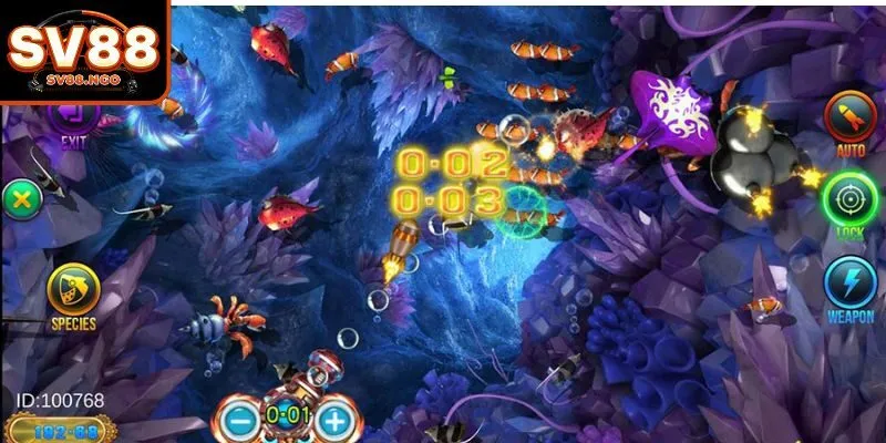 Kho vũ khí trong game Fishing xèng 777