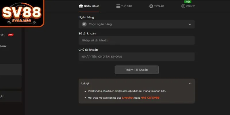 Thu chiến lợi phẩm về thẻ ATM