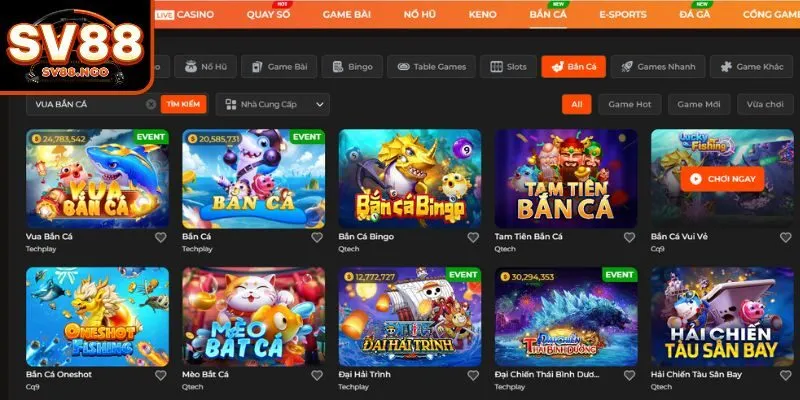 Top kho game bắn cá 3D Vua Bắn Cá